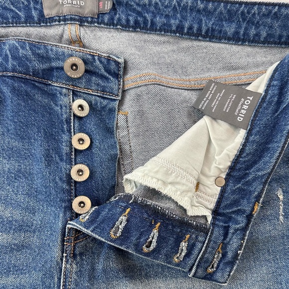 Torrid Distressed Blue Denim Jeans - Picture 5 of 14